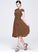 Silhouette Knee-Length Length Neckline A-Line Fabric Bow(s) Embellishment ScoopNeck Kelsie Natural Waist High Low