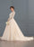 Tulle Wedding Scoop Beading Sahna Ball-Gown/Princess Neck Wedding Dresses Chapel With Dress Train
