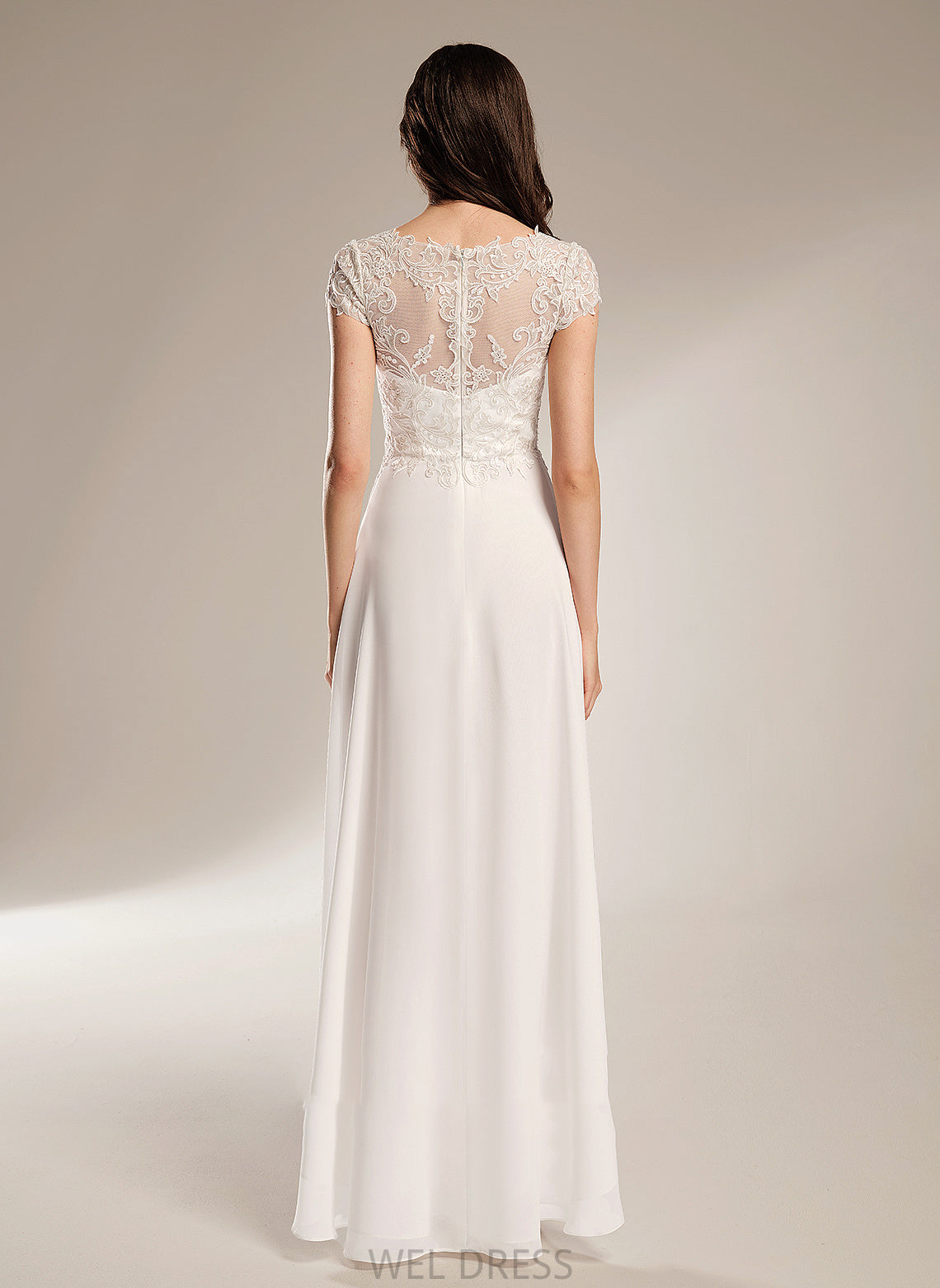 V-neck Wedding Asymmetrical A-Line With Wedding Dresses Lace Dress Carolina