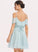 Embellishment Neckline A-Line Length Silhouette V-neck Fabric CascadingRuffles Short/Mini Jillian Spandex Floor Length
