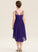 Neck Chiffon With Scoop A-Line Asymmetrical Lindsey Junior Bridesmaid Dresses Ruffle