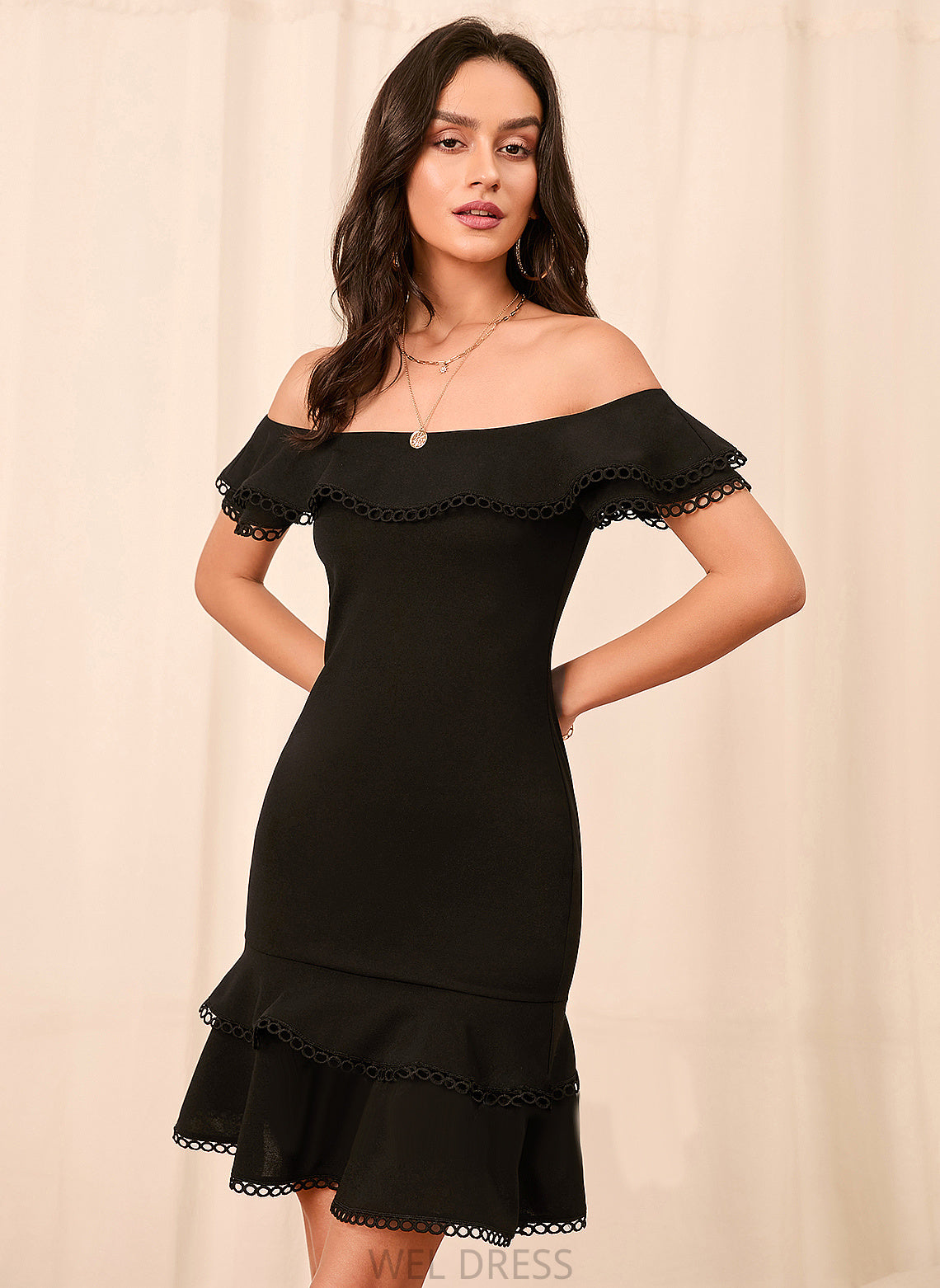 Homecoming Dress Off-the-Shoulder Homecoming Dresses Evie Short/Mini
