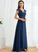 Floor-Length Neckline Length Ruffle Embellishment Silhouette A-Line Fabric V-neck Paris Sleeveless A-Line/Princess