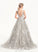 Prom Dresses V-neck Tulle Train Sweep Karsyn Ball-Gown/Princess