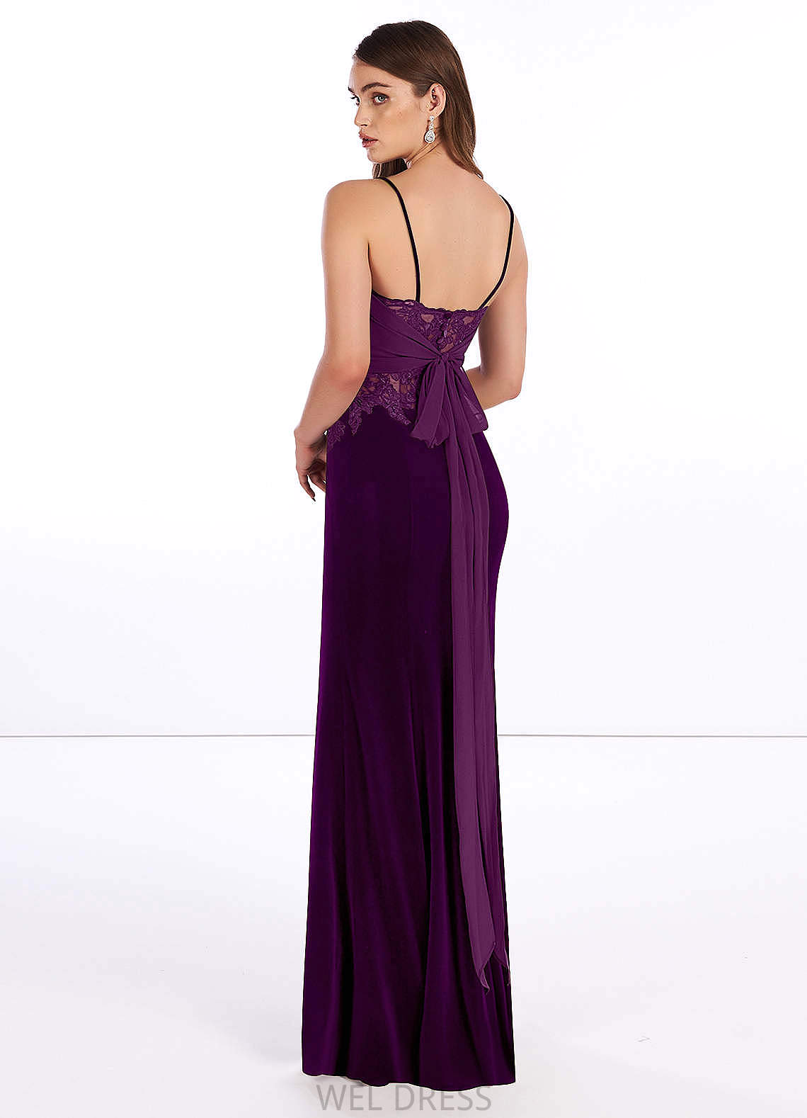 Taniyah Spaghetti Staps Natural Waist Floor Length Sleeveless A-Line/Princess Bridesmaid Dresses