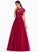 Ball-Gown/Princess Floor-Length Scoop Neck With Jaylee Prom Dresses Sequins Tulle