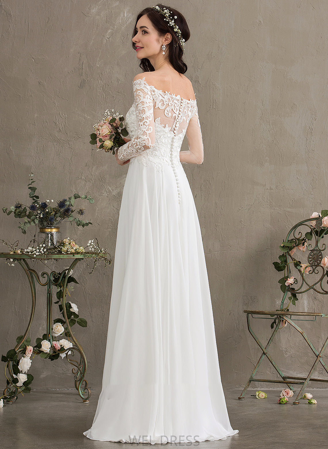 Erika Wedding A-Line Chiffon Wedding Dresses Dress Floor-Length