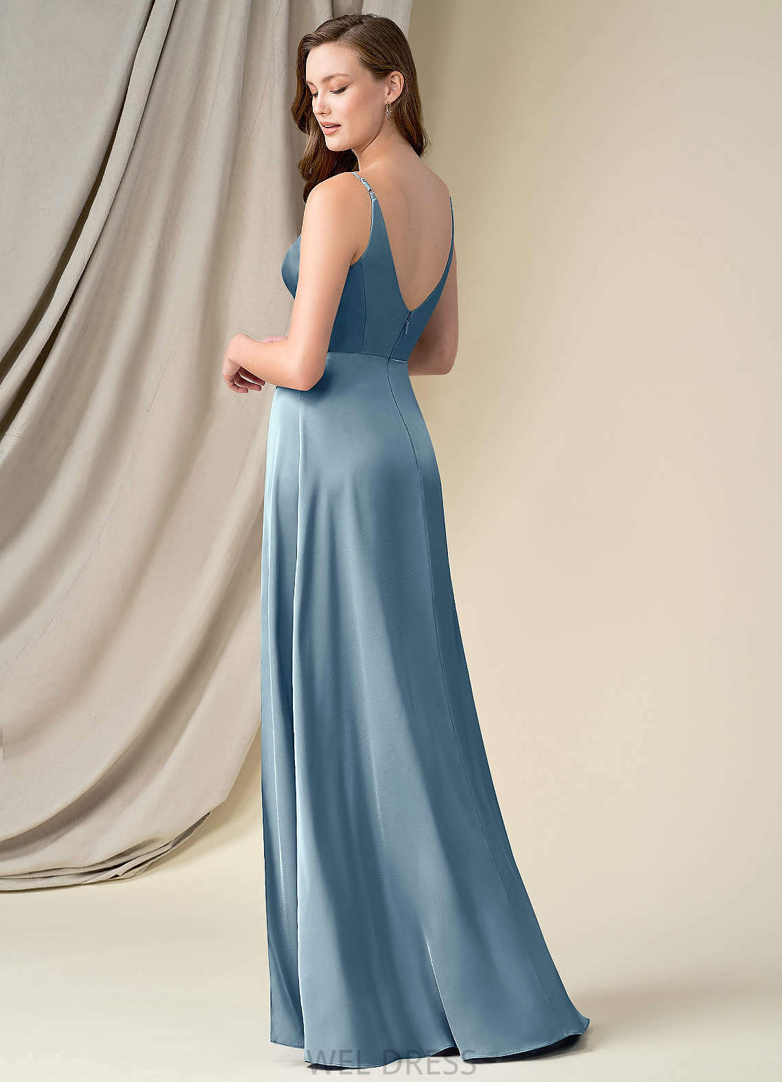 Marie Floor Length A-Line/Princess Natural Waist Off The Shoulder Sleeveless Bridesmaid Dresses