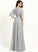 Fabric V-neck Ruffle Silhouette A-Line Floor-Length Length Neckline Embellishment SplitFront Makenzie A-Line/Princess