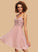 Dress Homecoming Dresses Phyllis V-neck Chiffon With Homecoming Lace A-Line Short/Mini