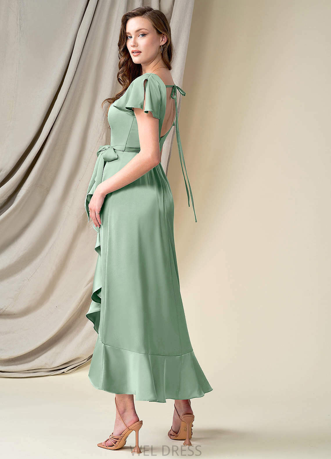 Lillian Velvet Scoop Floor Length A-Line/Princess Natural Waist Bridesmaid Dresses