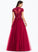 Ball-Gown/Princess Floor-Length Scoop Neck With Jaylee Prom Dresses Sequins Tulle