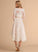 Lace Dress Wedding Asymmetrical V-neck Tulle Jaylah Satin A-Line Wedding Dresses