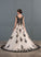 V-neck Wedding With Court Lace Ball-Gown/Princess Dress Jaylen Appliques Train Wedding Dresses Tulle
