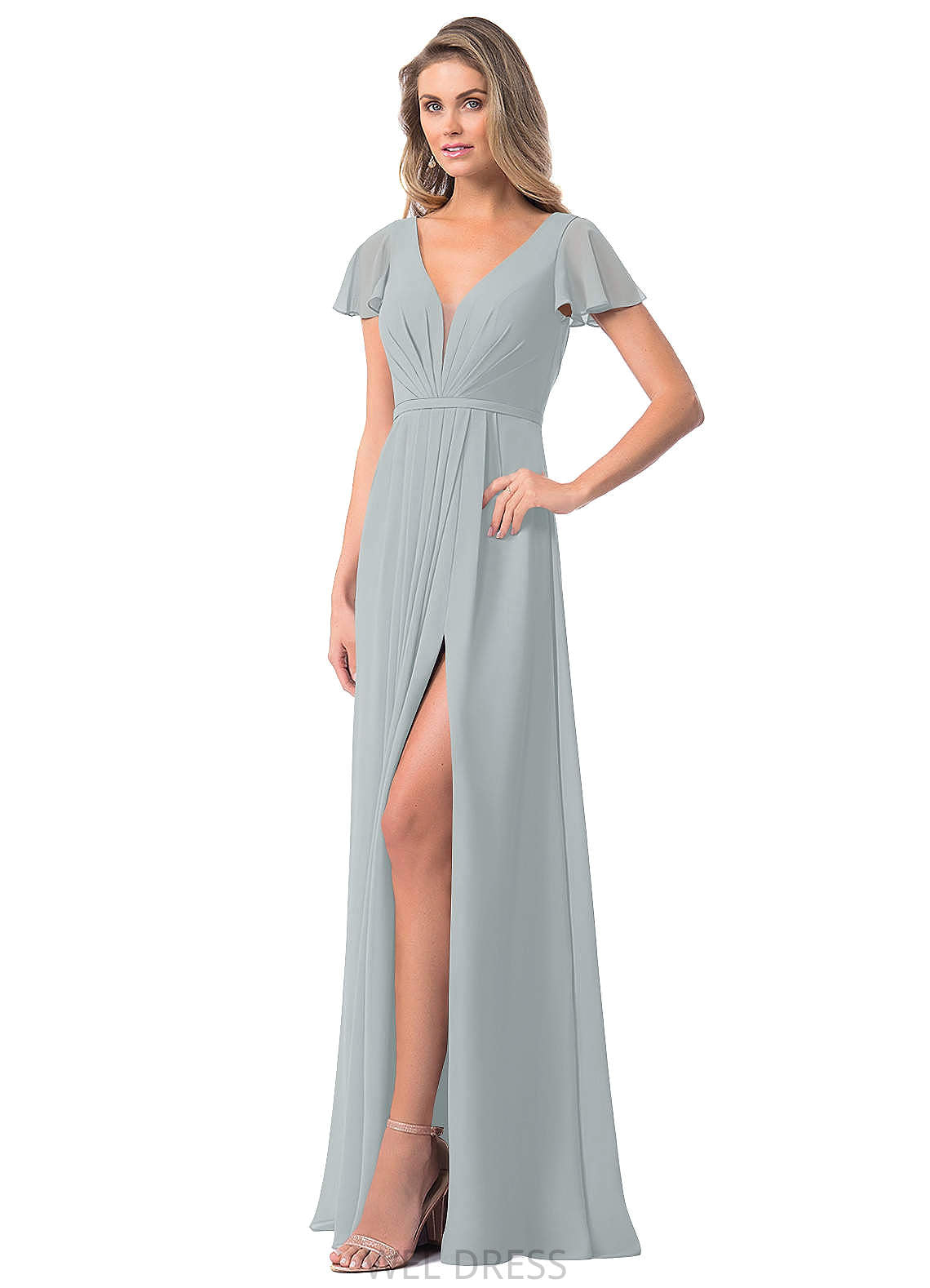 Angeline Sleeveless Floor Length A-Line/Princess Scoop Natural Waist Bridesmaid Dresses