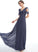 Embellishment A-Line Silhouette Neckline V-neck Ruffle Length Fabric Floor-Length Allyson Sleeveless A-Line/Princess