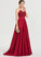Sweep Michelle Front Satin Sequins Beading Train V-neck With Prom Dresses Split Ball-Gown/Princess
