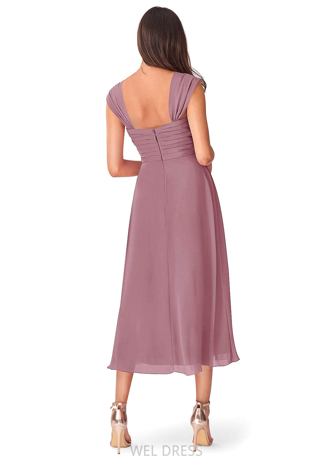 Esmeralda A-Line/Princess Sleeveless Natural Waist Spaghetti Staps Floor Length Bridesmaid Dresses