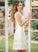 Scoop Dress Neck Knee-Length Wedding Dresses A-Line Ashlee Wedding Lace