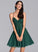 Selina Homecoming Dresses A-Line Beading Short/Mini Sequins Tulle V-neck Dress With Homecoming
