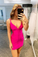 V-neck Sexy Halter Homecoming Dresses Sydney Hot Pink