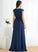 Floor-Length Neckline Length Ruffle Embellishment Silhouette A-Line Fabric V-neck Paris Sleeveless A-Line/Princess