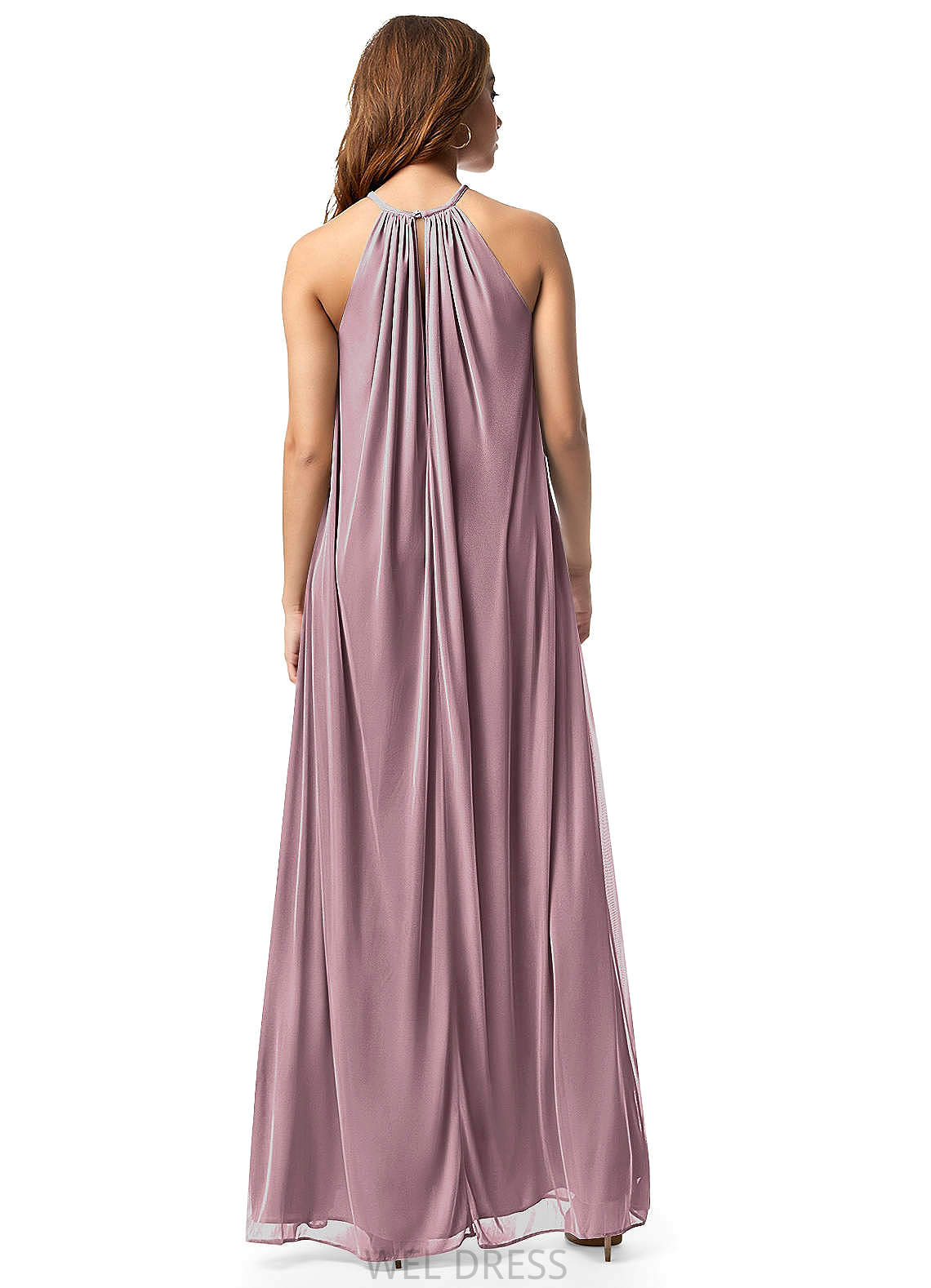 Erica A-Line/Princess Sleeveless Natural Waist Floor Length Straps Bridesmaid Dresses