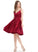 V-neck Jordan Knee-Length Homecoming Dress A-Line Satin Homecoming Dresses