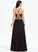 Prom Dresses Charity Chiffon Floor-Length With V-neck Sequins Lace A-Line