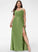 CowlNeck Silhouette Neckline Fabric Length Floor-Length A-Line SplitFront Embellishment Micaela Natural Waist A-Line/Princess