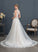 Court Maggie With Beading Ball-Gown/Princess Wedding Dresses Wedding Sequins Train Tulle V-neck Dress