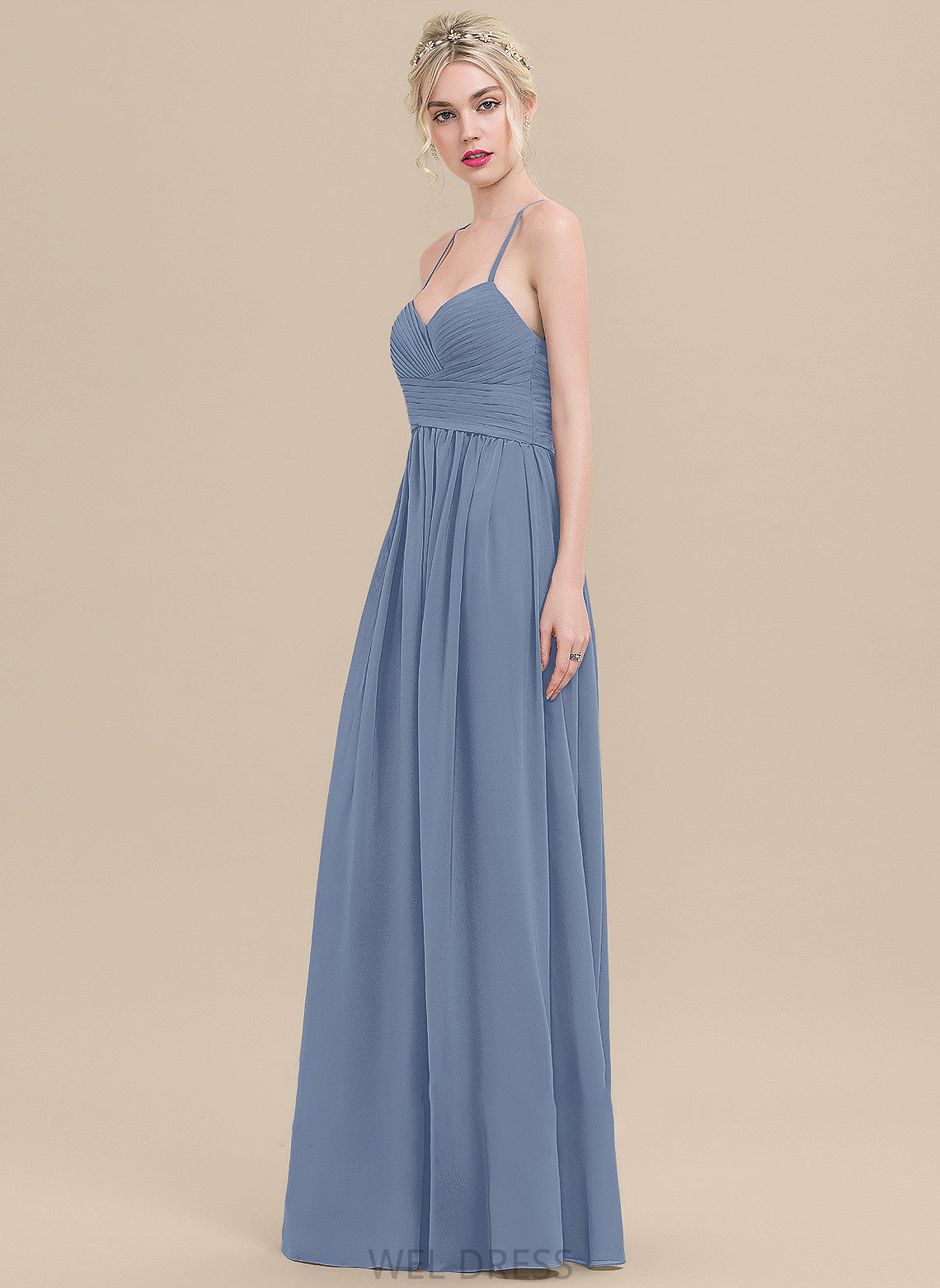 A-Line With Marie Sweetheart Floor-Length Ruffle Prom Dresses Chiffon