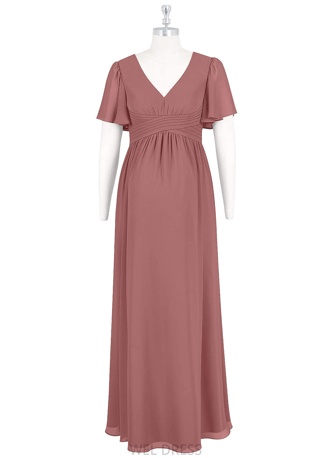 Ava Sleeveless Floor Length Scoop Natural Waist A-Line/Princess Bridesmaid Dresses