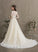 Sequins Train Dress Wedding Tulle Beading Wedding Dresses With Chapel V-neck Ball-Gown/Princess Shyanne