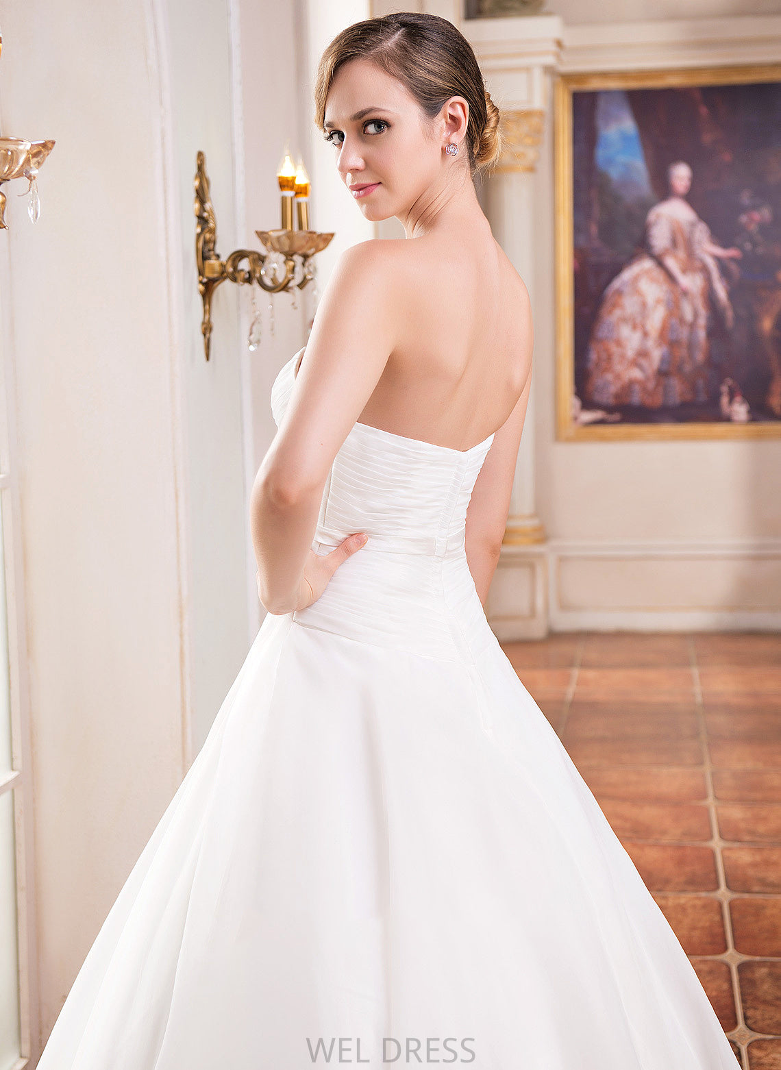 Dress With Lucia Ruffle Sequins Wedding Floor-Length Wedding Dresses Beading Organza Ball-Gown/Princess Sweetheart