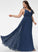 Split A-Line V-neck With Lilyana Front Floor-Length Prom Dresses