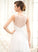 V-neck Sequins Wedding Ruffles Beading With Sweep Karsyn Wedding Dresses Train A-Line Dress Chiffon Cascading