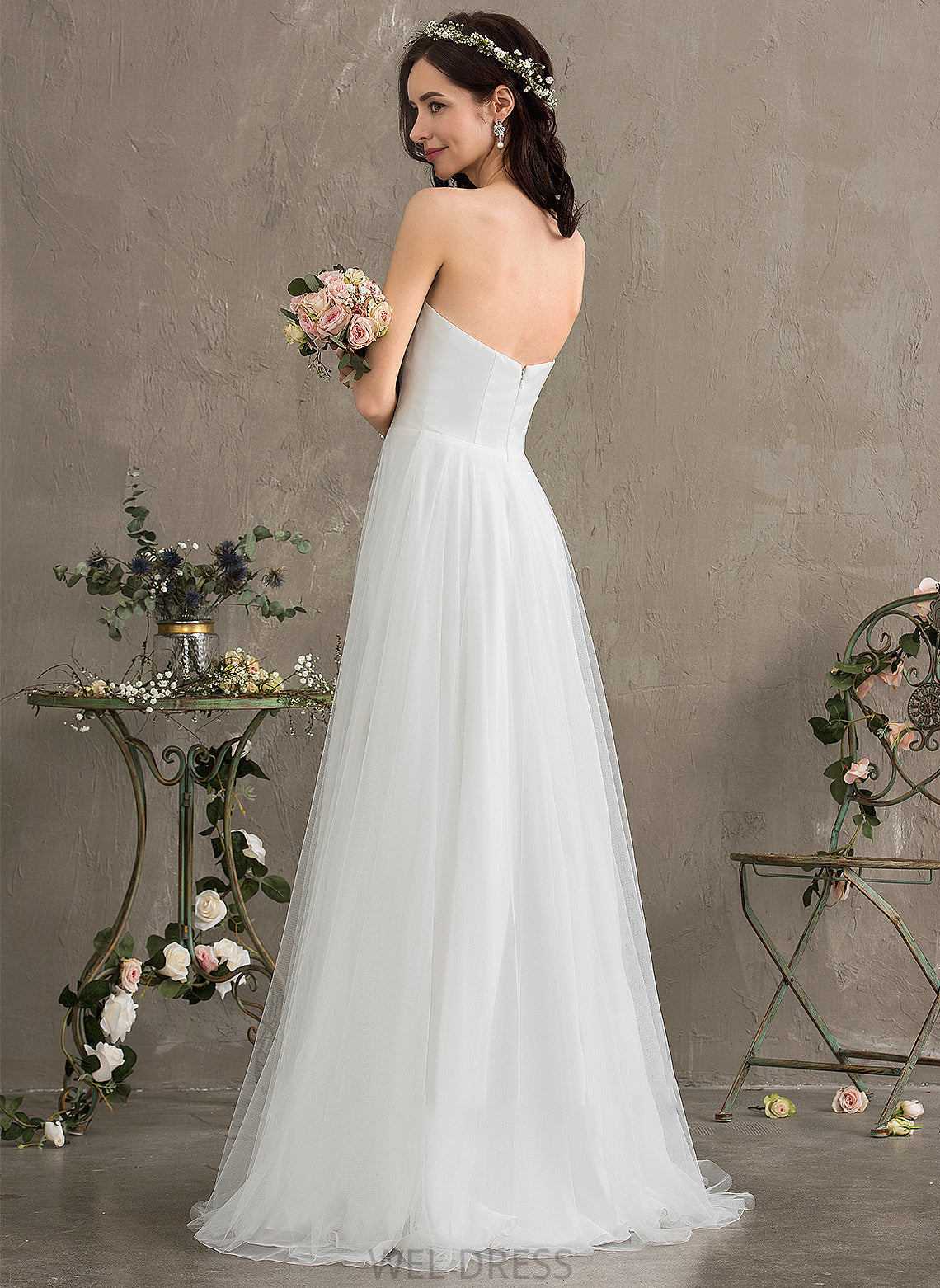 Floor-Length Wedding Dresses A-Line Nola Wedding Sweetheart Tulle Dress