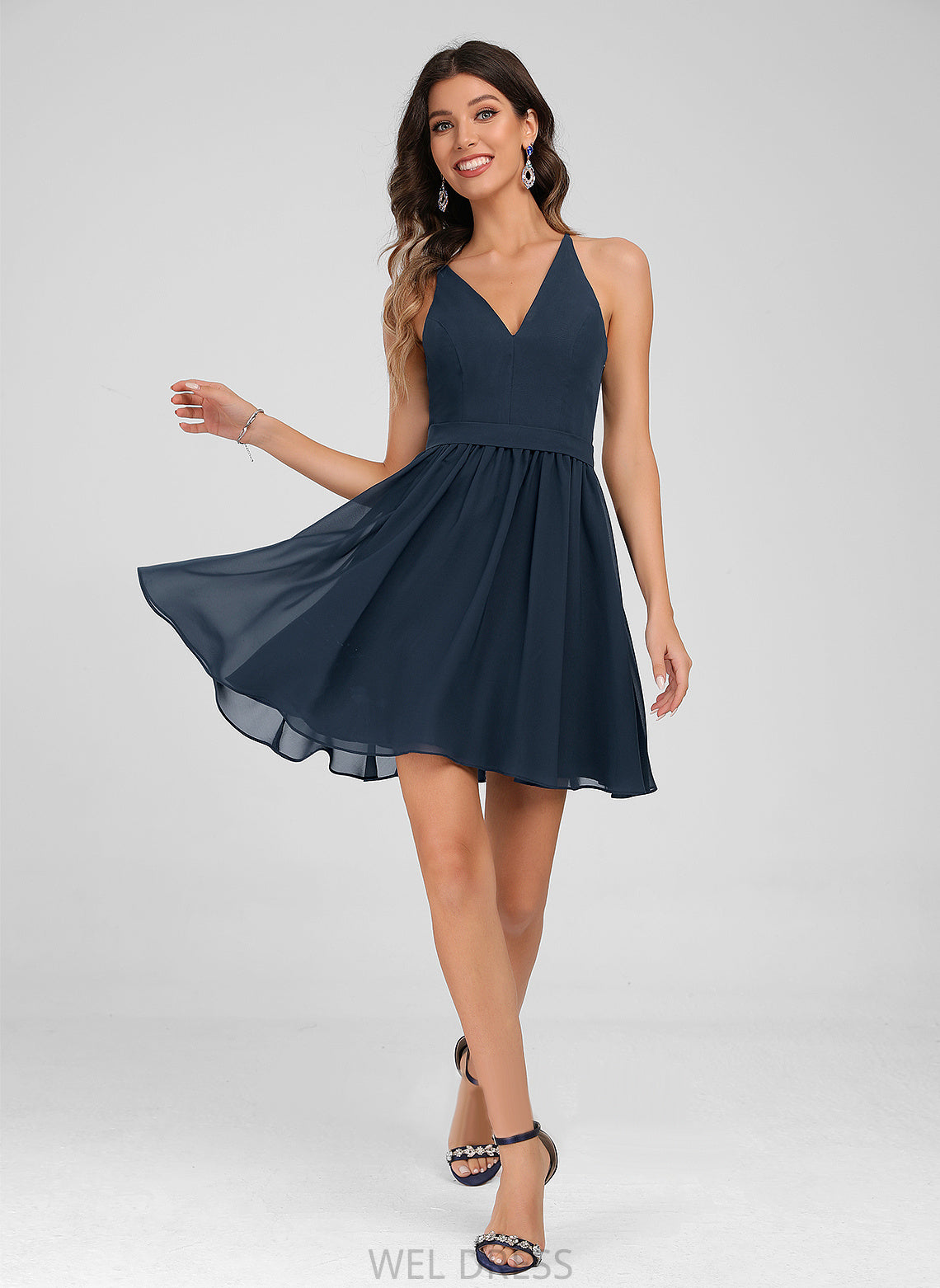 Chiffon Homecoming Homecoming Dresses With Short/Mini V-neck A-Line Rylie Dress Lace