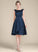 Homecoming Dresses With Satin Dress Bailey Cascading A-Line Neck Ruffles Homecoming Scoop Knee-Length