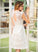 Scoop Dress Neck Knee-Length Wedding Dresses A-Line Ashlee Wedding Lace