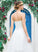 Karen Tulle Ruffle Wedding Dresses With Dress Sweetheart Tea-Length Wedding A-Line