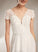 A-Line Train V-neck Bow(s) Wedding Dresses Court Taniya Wedding With Dress