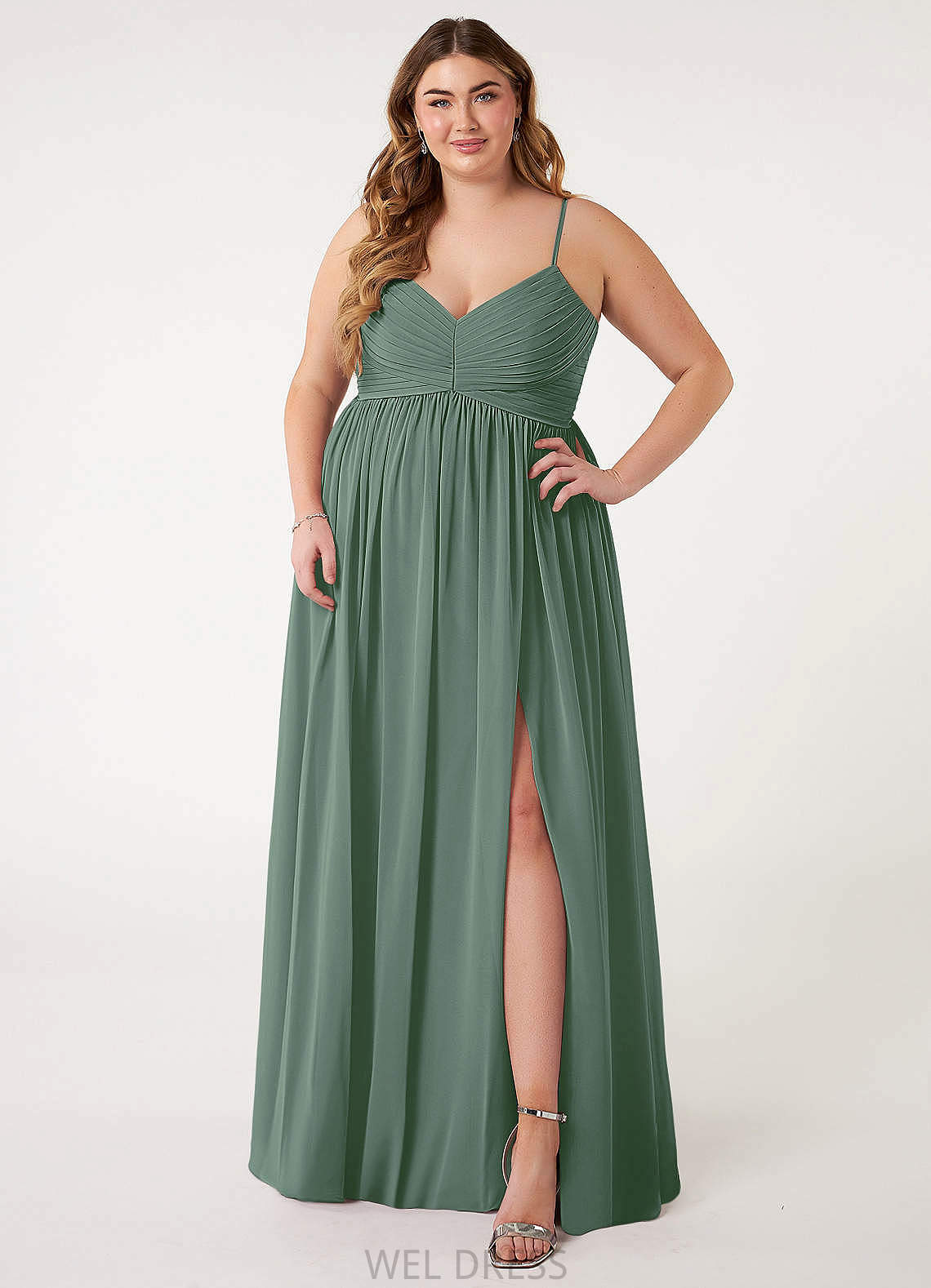 Jaden A-Line/Princess High Low Scoop Sleeveless Natural Waist Bridesmaid Dresses