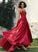 Sweep Michelle Front Satin Sequins Beading Train V-neck With Prom Dresses Split Ball-Gown/Princess