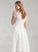Wedding Dresses Sequins Asymmetrical Tulle Beading With Ruffle Wedding Dress V-neck A-Line Chelsea