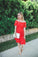 Little Red Short Roberta Homecoming Dresses Lace CD10163