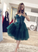 Green Tulle Short Homecoming Dresses Jaslene Dress CD10383