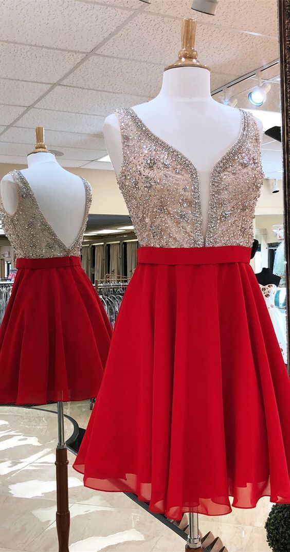 Simple Homecoming Dresses Nadine Hoco Dresses Red CD10668