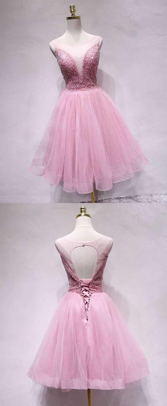 Homecoming Dresses Michaelia Elegant Tulle A-Line Short CD11545